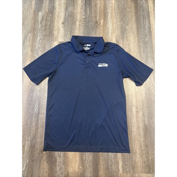 NFL Team Apparel Other - Seattle Seahawks Polo Shirt NFL Team Apparel Blue Short Sleeve Mens Large